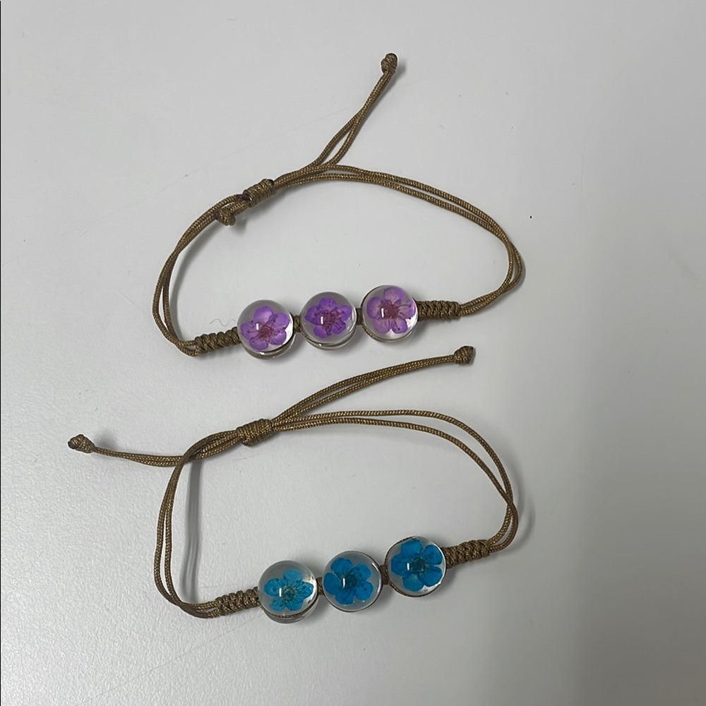 new hawaiian flower bracelet set